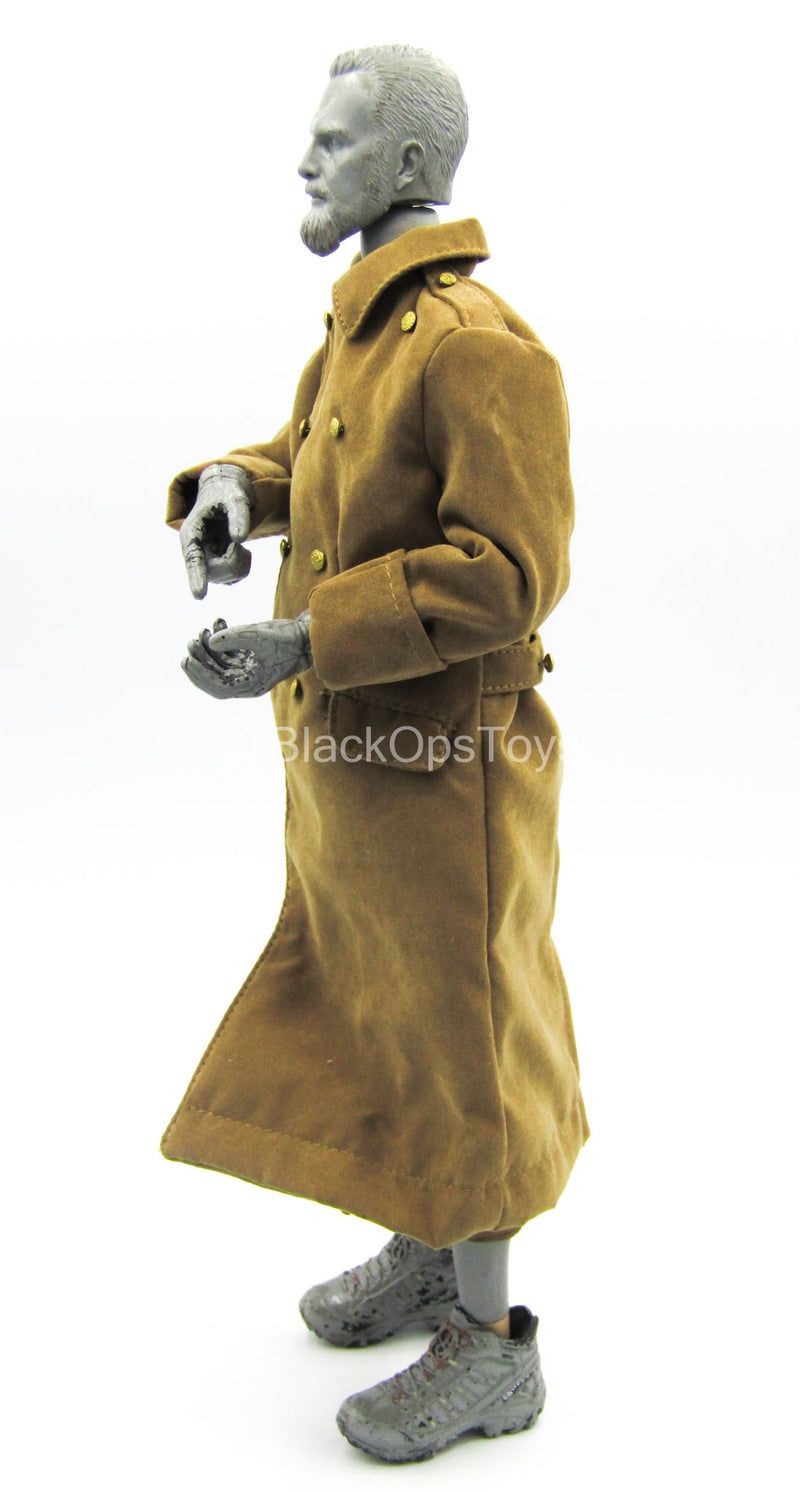 Load image into Gallery viewer, WWII - British Guards Officer - Brown Trench Coat w/Brown Pants
