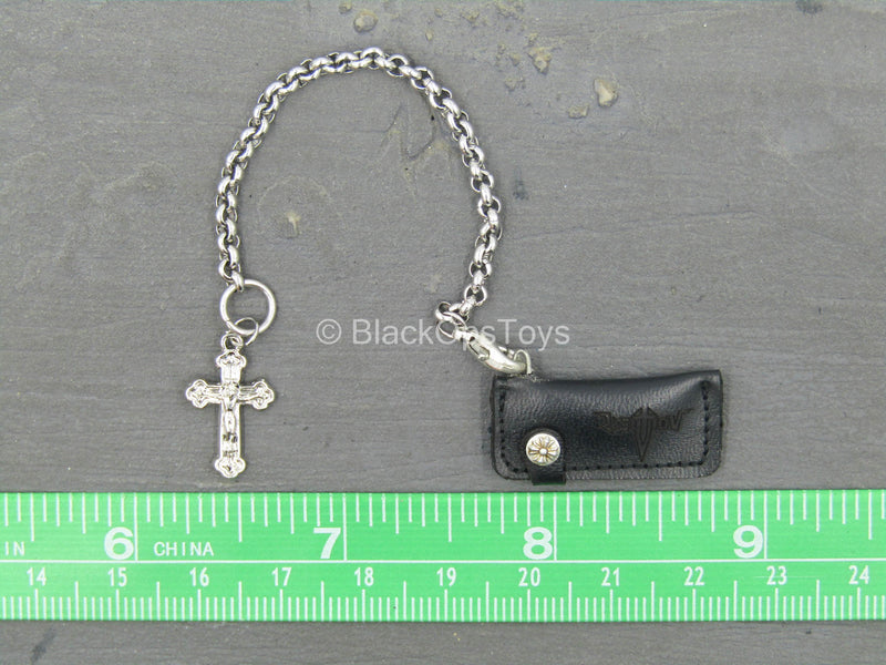 Load image into Gallery viewer, Club 2 - Van Ness SLE - Leather-Like Wallet w/Crucifix Chain
