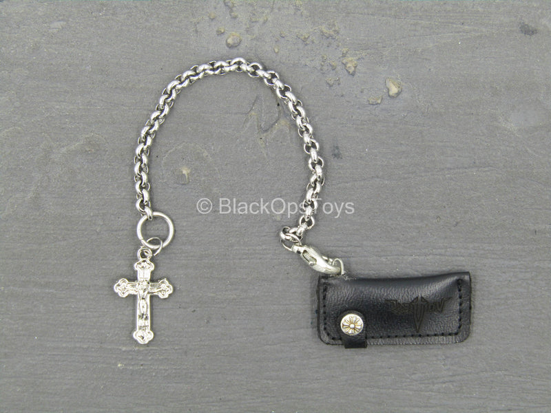 Load image into Gallery viewer, Club 2 - Van Ness SLE - Leather-Like Wallet w/Crucifix Chain
