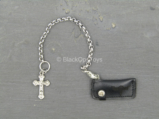 Club 2 - Van Ness SLE - Leather-Like Wallet w/Crucifix Chain