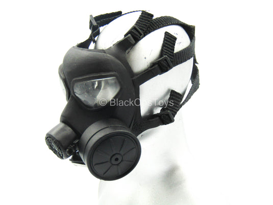 US Army Pilot - Black Gas Mask w/Hose & Pouch