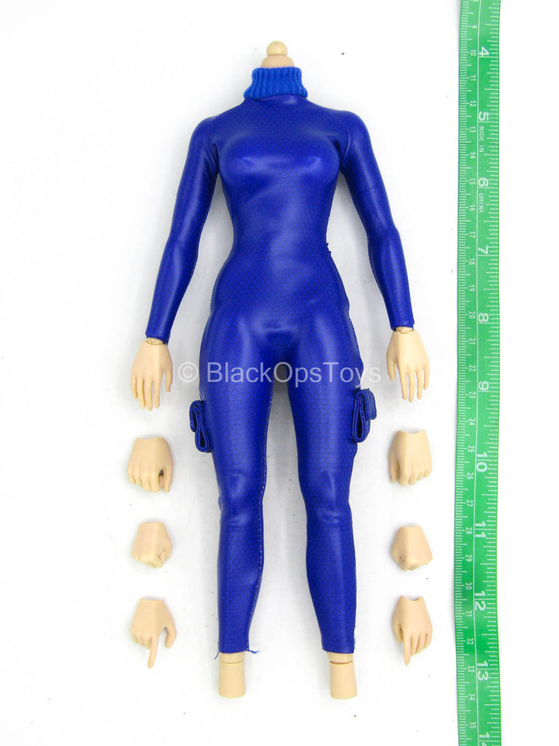 Load image into Gallery viewer, GI Joe Scarlett - Female Body w/Blue Body Suit, Hands &amp; Stand
