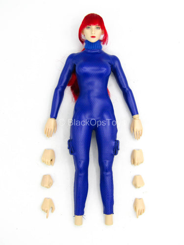GI Joe Scarlett - Female Body w/Blue Body Suit & Head Sculpt