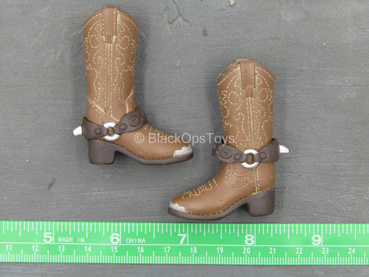 Brown Cowboy Boots (Foot Type)