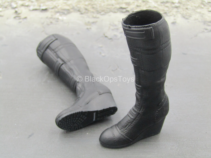 Load image into Gallery viewer, Endgame - Black Widow - Black Knee High Boots (Peg Type)
