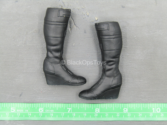 Endgame - Black Widow - Black Knee High Boots (Peg Type)