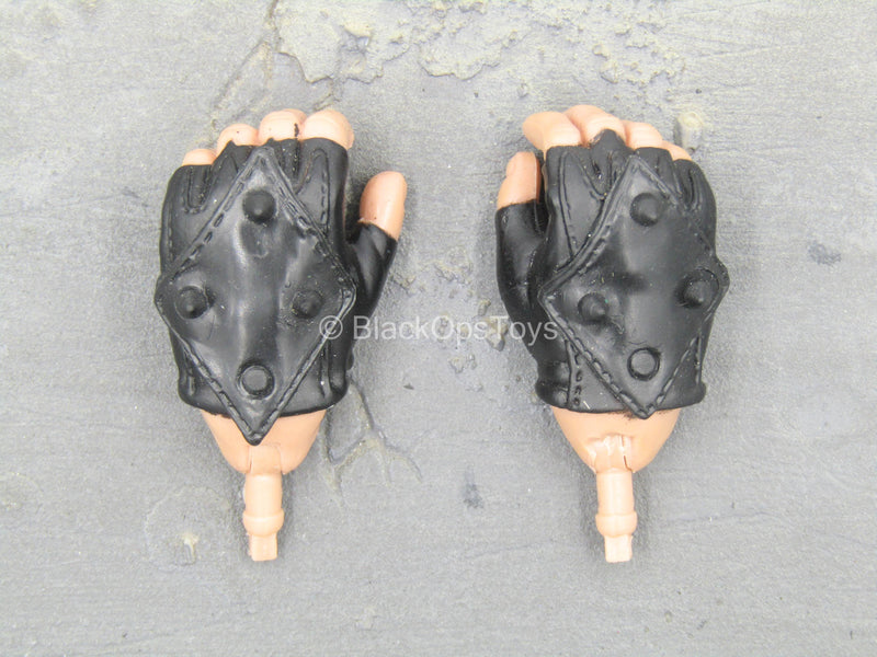 Load image into Gallery viewer, Black Spiked Gloved Hand Set (x2)

