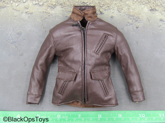 Den Of Thieves - Brown Leather Like Jacket