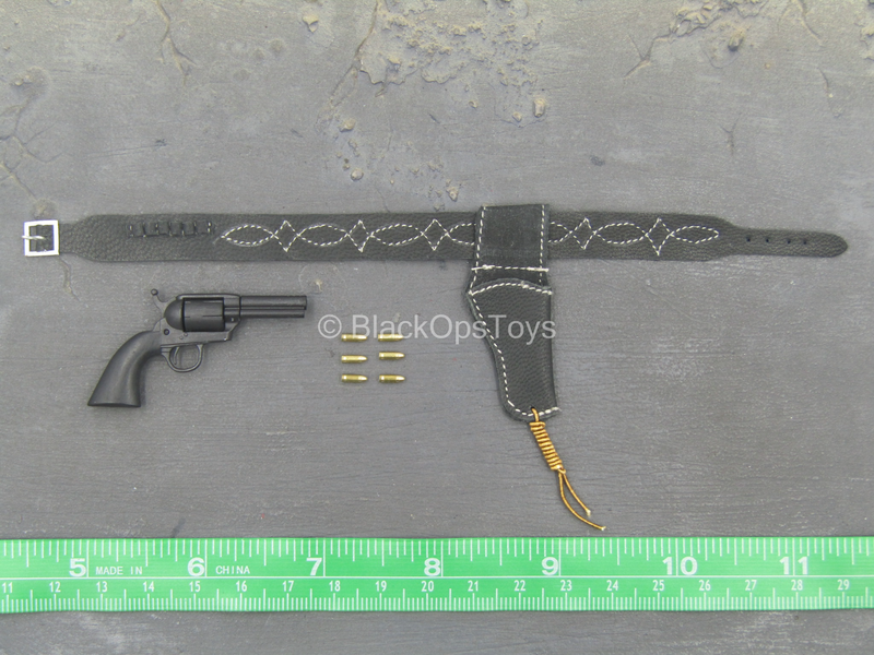 Load image into Gallery viewer, Barney Ross - Black Revolver w/Leather Like Holster (Type 1)
