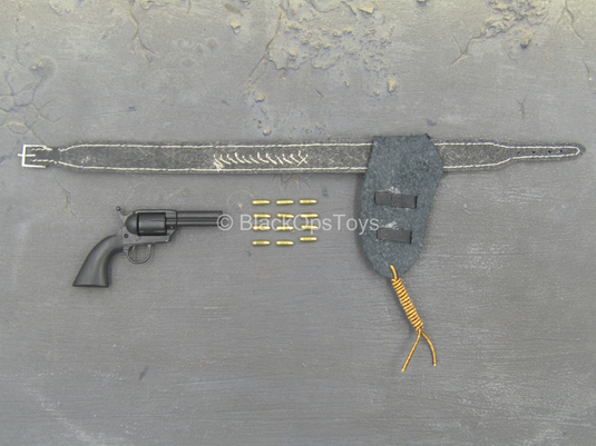Barney Ross - Black Revolver w/Leather Like Holster (Type 3)