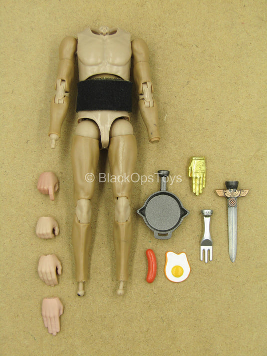 1/12 - WWII - Bean-Gelo Iron Hand - Male Base Body w/Magnetic Hands