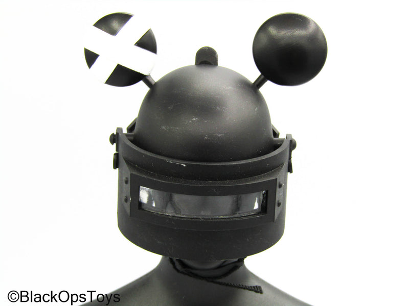 Load image into Gallery viewer, Doomsday Rat - Black Riot Helmet w/Mouse Ears
