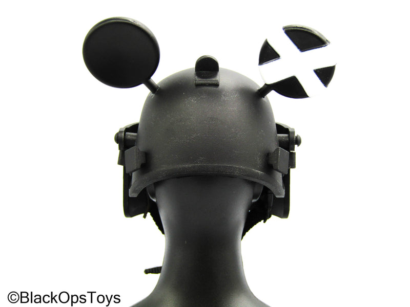 Load image into Gallery viewer, Doomsday Rat - Black Riot Helmet w/Mouse Ears
