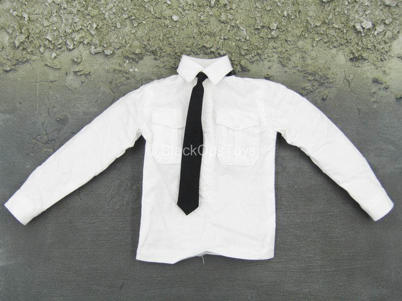 Load image into Gallery viewer, WWII German Heinrich Himmler - White Shirt w/Black Tie
