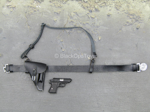 WWII German Heinrich Himmler - Pistol w/Leather Like Belt & Holster