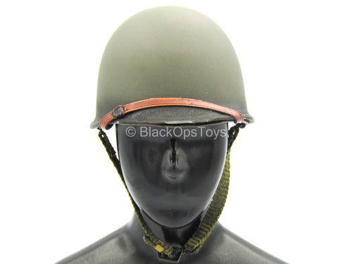 WWII - U.S. Army Rangers - Green Metal Helmet