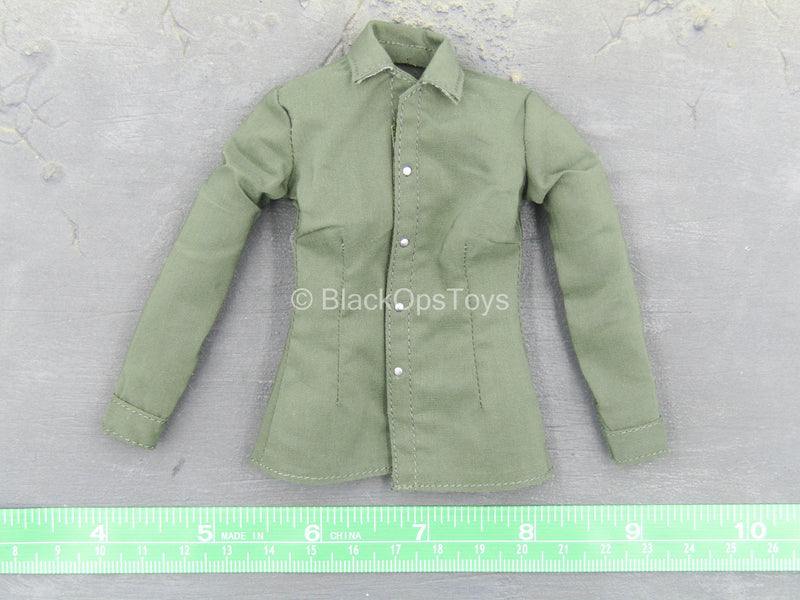 Load image into Gallery viewer, WWII - Afrika Female Officer - OD Green Combat Shirt
