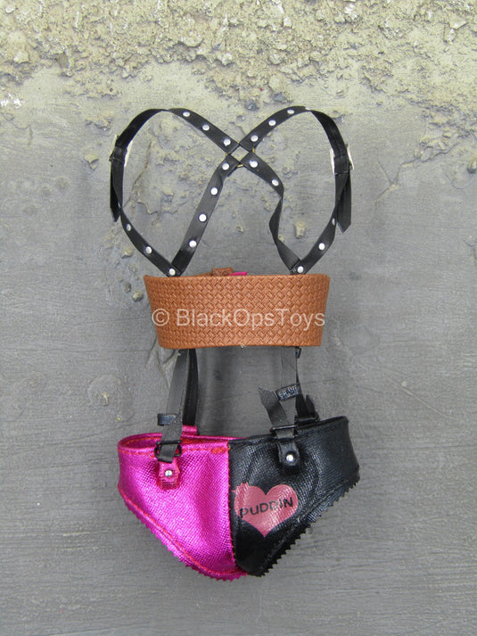 Clown Queen - Purple & Black Underwear w/Cross Body Suspenders