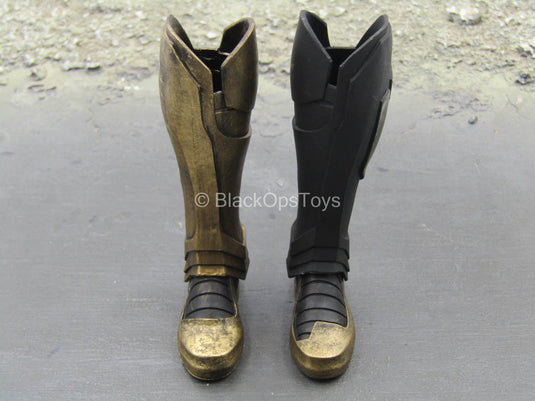 Shadow Void - Black & Gold Like Female 2-Part Boots (Peg Type)