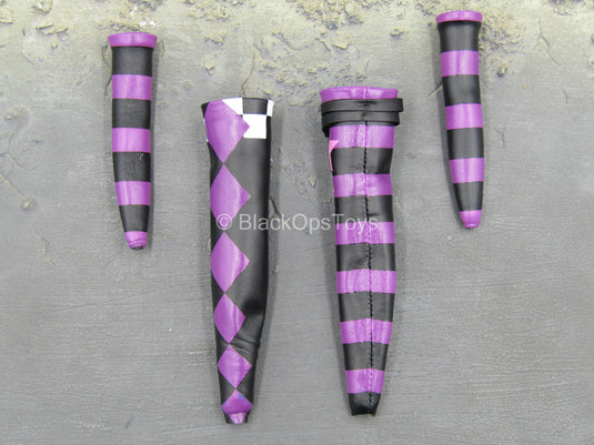 Clown Queen - Black & Purple Arm & Leg Sleeves