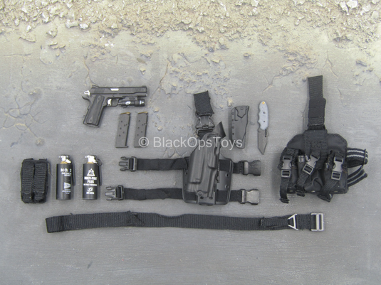 LAPD SWAT 3.0 - Takeshi Yamada - 1911 Pistol w/Drop Leg Holster Set