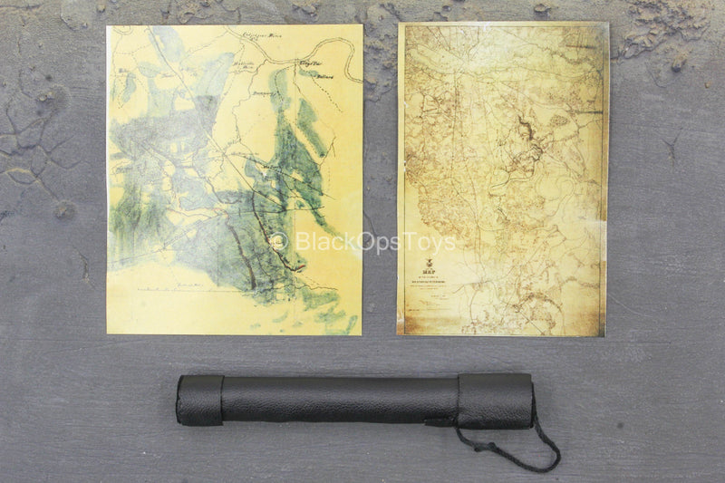 Load image into Gallery viewer, General Ulysses S. Grant - Black Leather Like Map Tube w/Map Set
