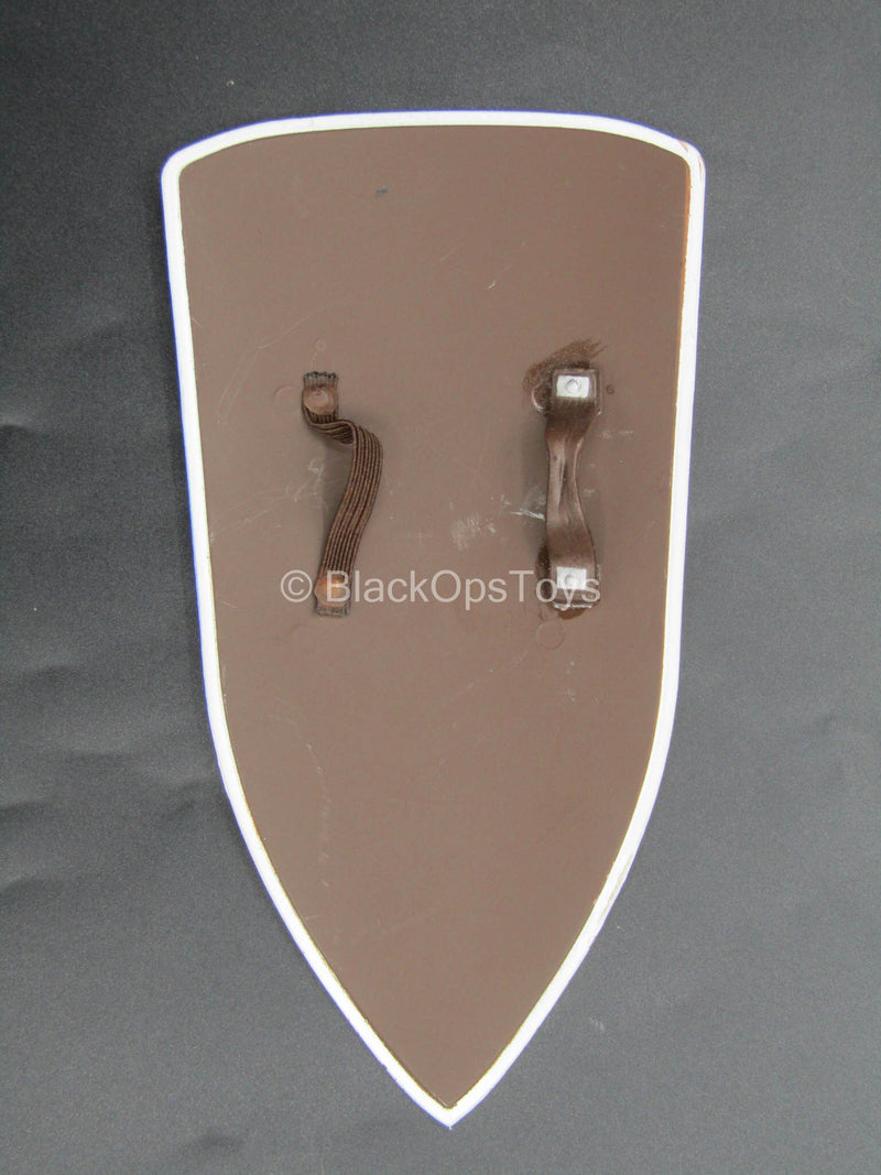 Load image into Gallery viewer, Monty Python - Sir Bedevere - Weathered Blue &amp; White Shield
