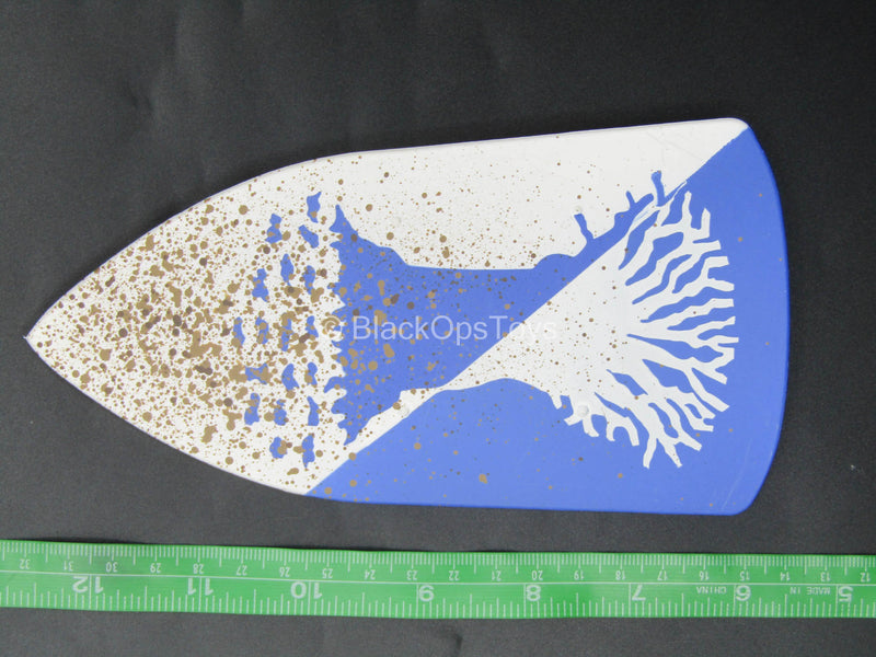 Load image into Gallery viewer, Monty Python - Sir Bedevere - Weathered Blue &amp; White Shield
