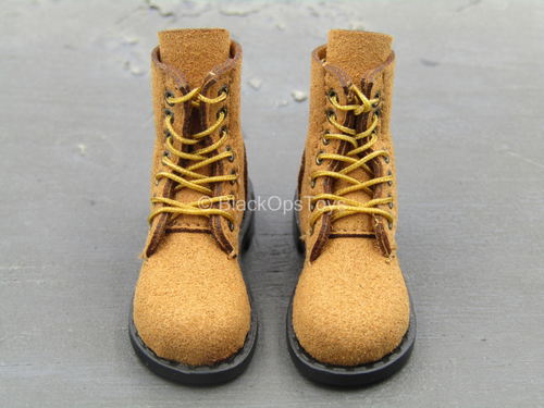 WWII - Tank Division - Brown Combat Boots (Peg Type)