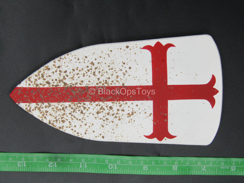 Load image into Gallery viewer, Monty Python - Sir Galahad - Weathered Red &amp; White Shield
