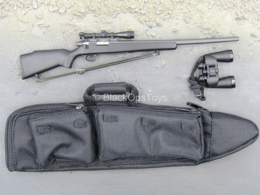 Sniper Team Observer - Black Bolt Action Sniper Rifle w/Rifle Bag