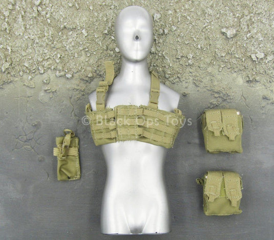 US Navy Seal Team 3 HAHO - Tan Chest Rig & Pouch Set