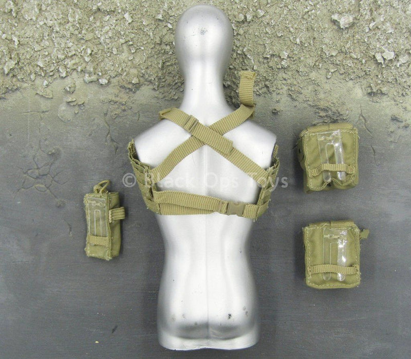 Load image into Gallery viewer, US Navy Seal Team 3 HAHO - Tan Chest Rig &amp; Pouch Set
