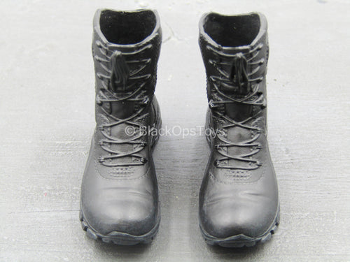 Civil War - Winter Soldier - Black Combat Boots (Peg Type)