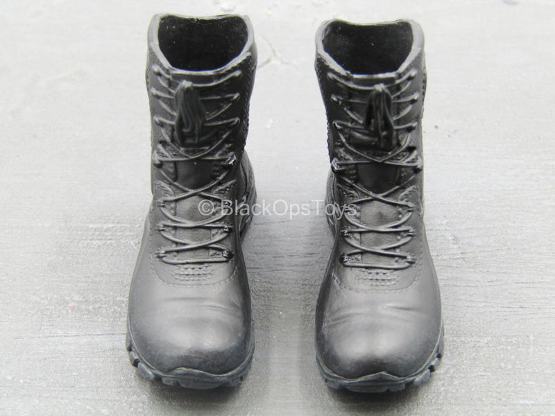 Load image into Gallery viewer, Civil War - Winter Soldier - Black Combat Boots (Peg Type)
