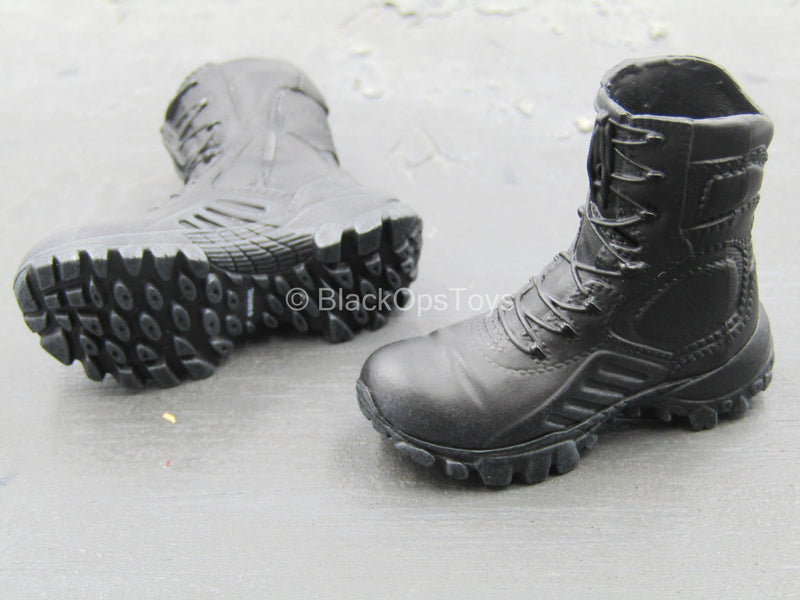 Load image into Gallery viewer, Civil War - Winter Soldier - Black Combat Boots (Peg Type)
