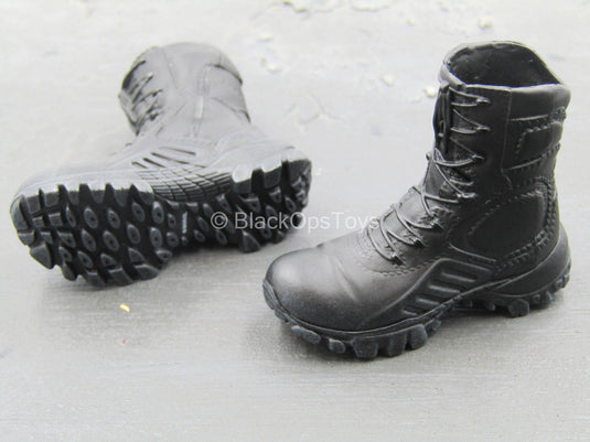 Civil War - Winter Soldier - Black Combat Boots (Peg Type)