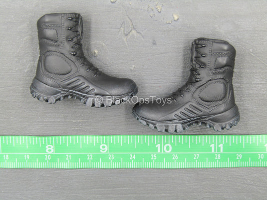 Civil War - Winter Soldier - Black Combat Boots (Peg Type)