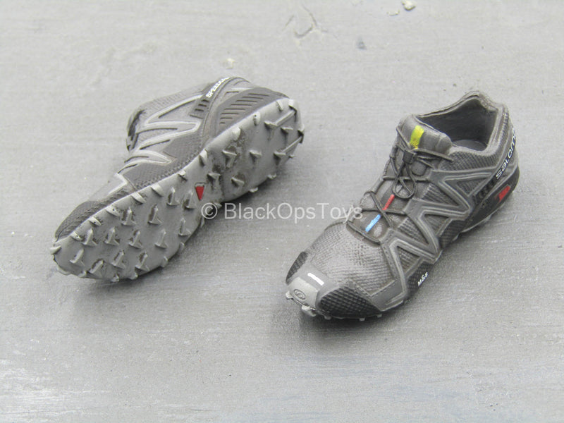Load image into Gallery viewer, BOOT - Black &amp; Grey Salomon Combat Boots (Peg Type)
