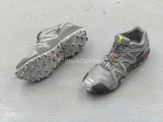 BOOT - Black & Grey Salomon Combat Boots (Peg Type)