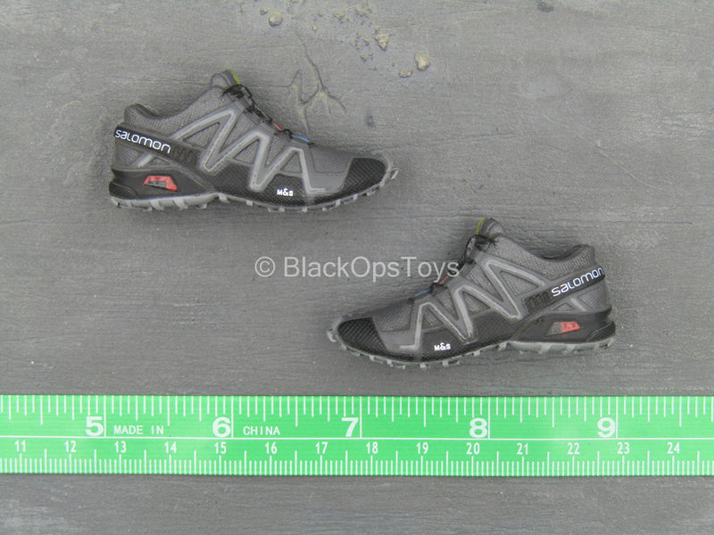 Load image into Gallery viewer, BOOT - Black &amp; Grey Salomon Combat Boots (Peg Type)

