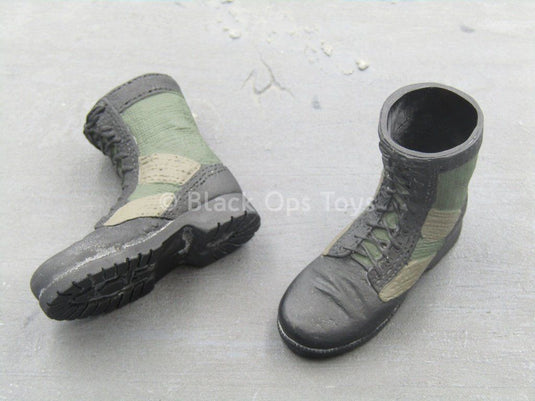 Special Forces Sniper - Black & Green Boots (Foot Type)