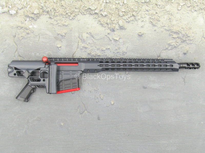 Load image into Gallery viewer, RIFLE - Black &amp; Red MRAD Sniper Rifle w/Folding Stock
