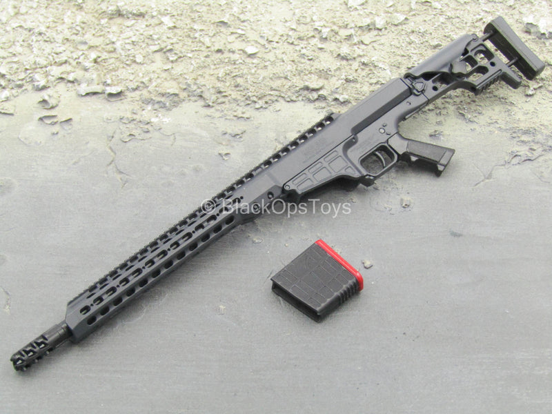 Load image into Gallery viewer, RIFLE - Black &amp; Red MRAD Sniper Rifle w/Folding Stock

