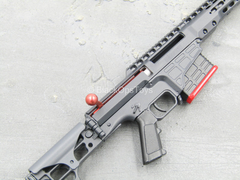 Load image into Gallery viewer, RIFLE - Black &amp; Red MRAD Sniper Rifle w/Folding Stock
