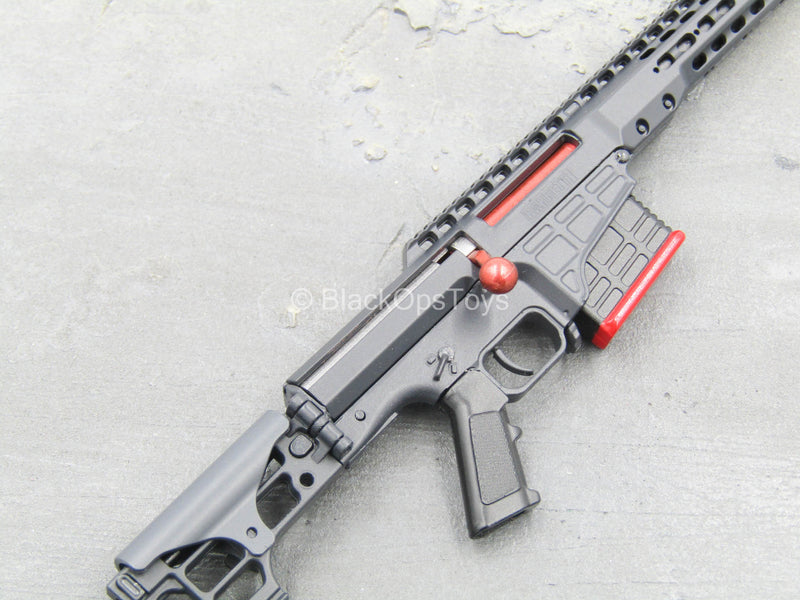 Load image into Gallery viewer, RIFLE - Black &amp; Red MRAD Sniper Rifle w/Folding Stock
