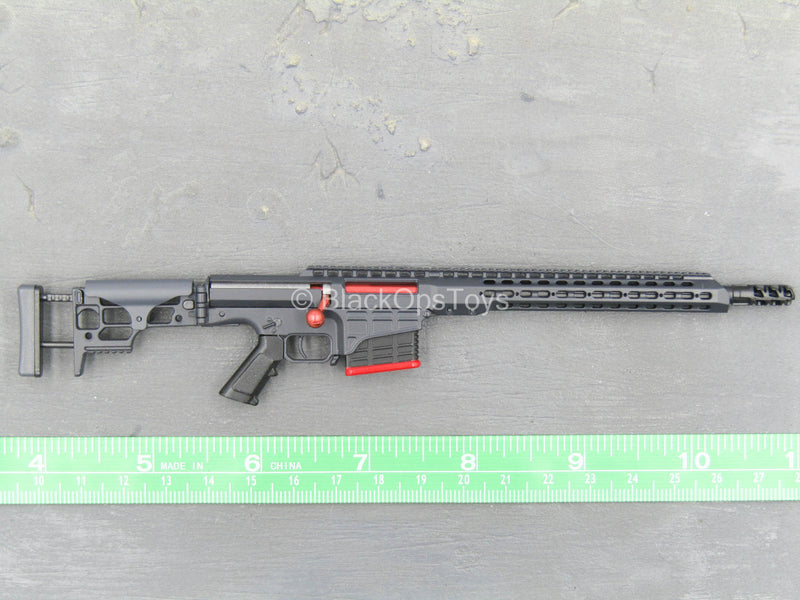 Load image into Gallery viewer, RIFLE - Black &amp; Red MRAD Sniper Rifle w/Folding Stock
