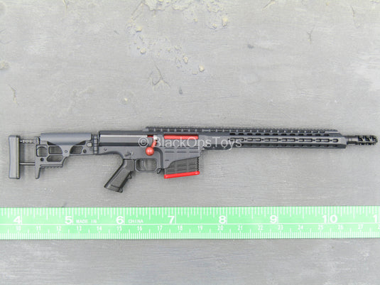 RIFLE - Black & Red MRAD Sniper Rifle w/Folding Stock