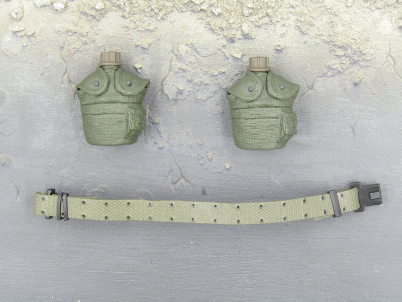 Load image into Gallery viewer, US Army Ranger - OD Green Belt &amp; Canteen Set
