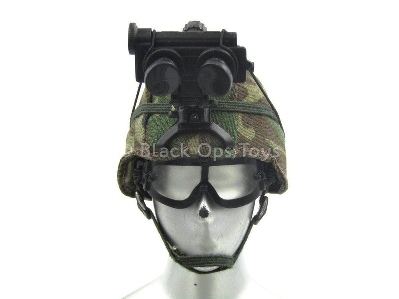 Load image into Gallery viewer, US Army Ranger - Woodland Camo Helmet w/NVG Set
